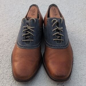 Men's Two-Tone Leather Oxford Shoes